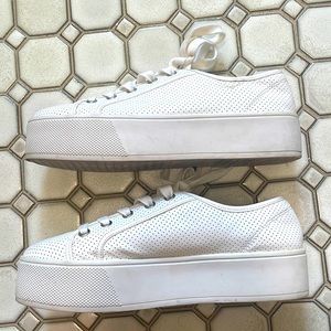 Steve Madden white platform sneakers